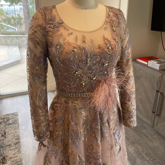 Pastel color embellished gown - Picture 5 of 17